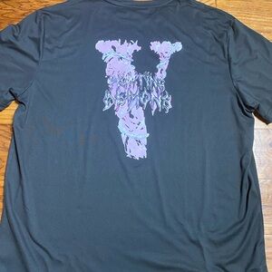 VLONE Black Tee with Purple Graphic